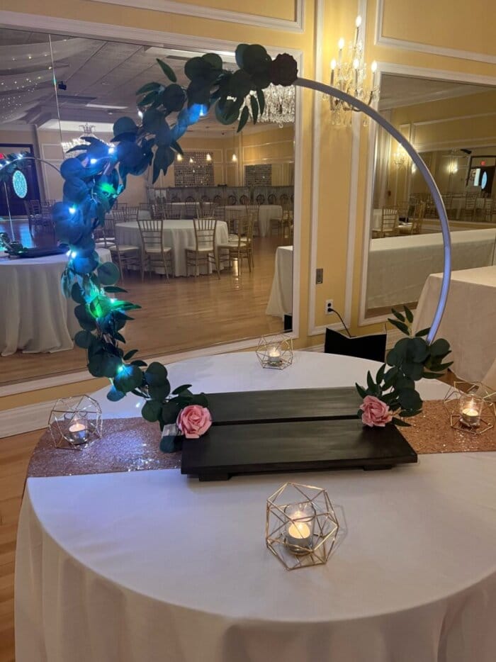 Lighted Hoop Cake Stand Falls Manor Catering