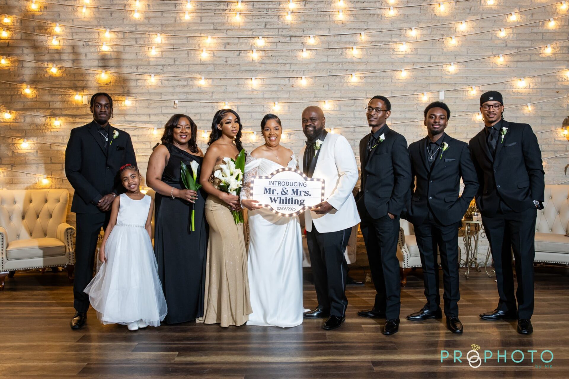 Falls Manor Catering and Events ballroom set for a luxury wedding reception